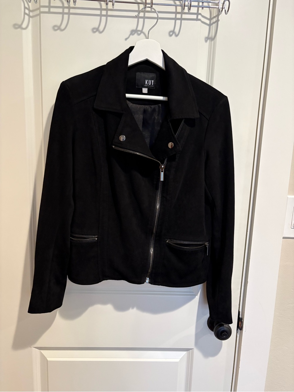 Kut from the Kloth Women’s Black faux Suede Moto Jacket - Size 2
